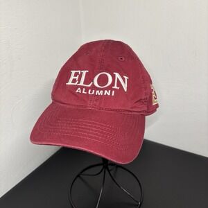 Elon University Alumni Hat Red Legacy Cap Strapback Unisex‎